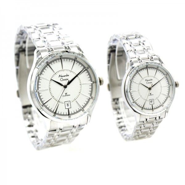 Alexandre Christie AC 8553 Silver White Couple